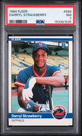 1984 Fleer #599 Darryl Strawberry PSA NM 7 slab