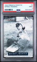 1992 Pinnacle Mantle #4 Spring Training Mickey Mantle PSA 9 slab