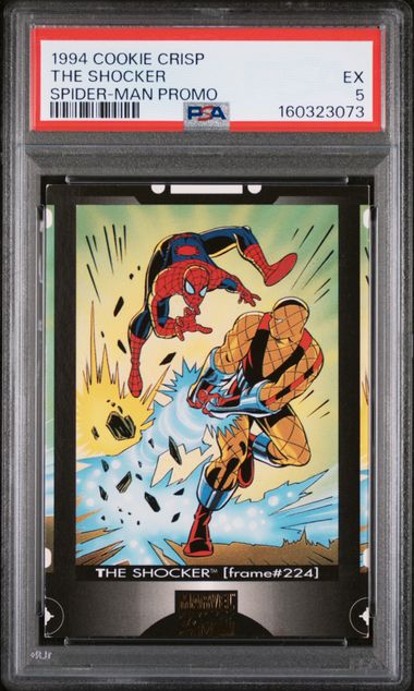1994 Cookie Crisp Spider-Man Promo The Shocker frame #224 graded PSA 5 slab