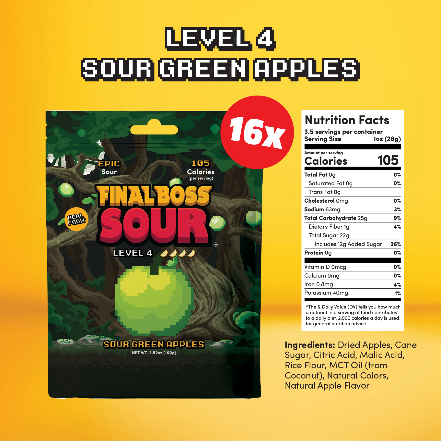 Final Boss Sour Arcade Floor Display (64 Count)