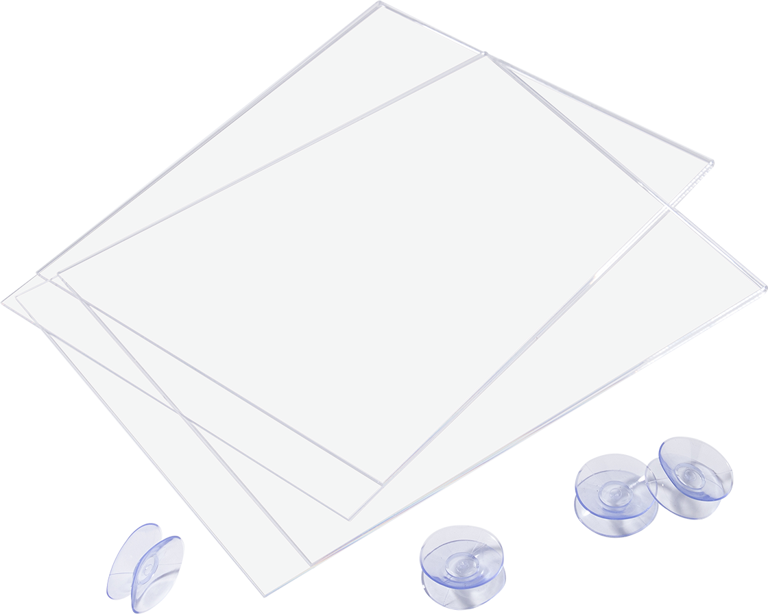 8 ½" X 11" Window Sign Holder With Suction Cups