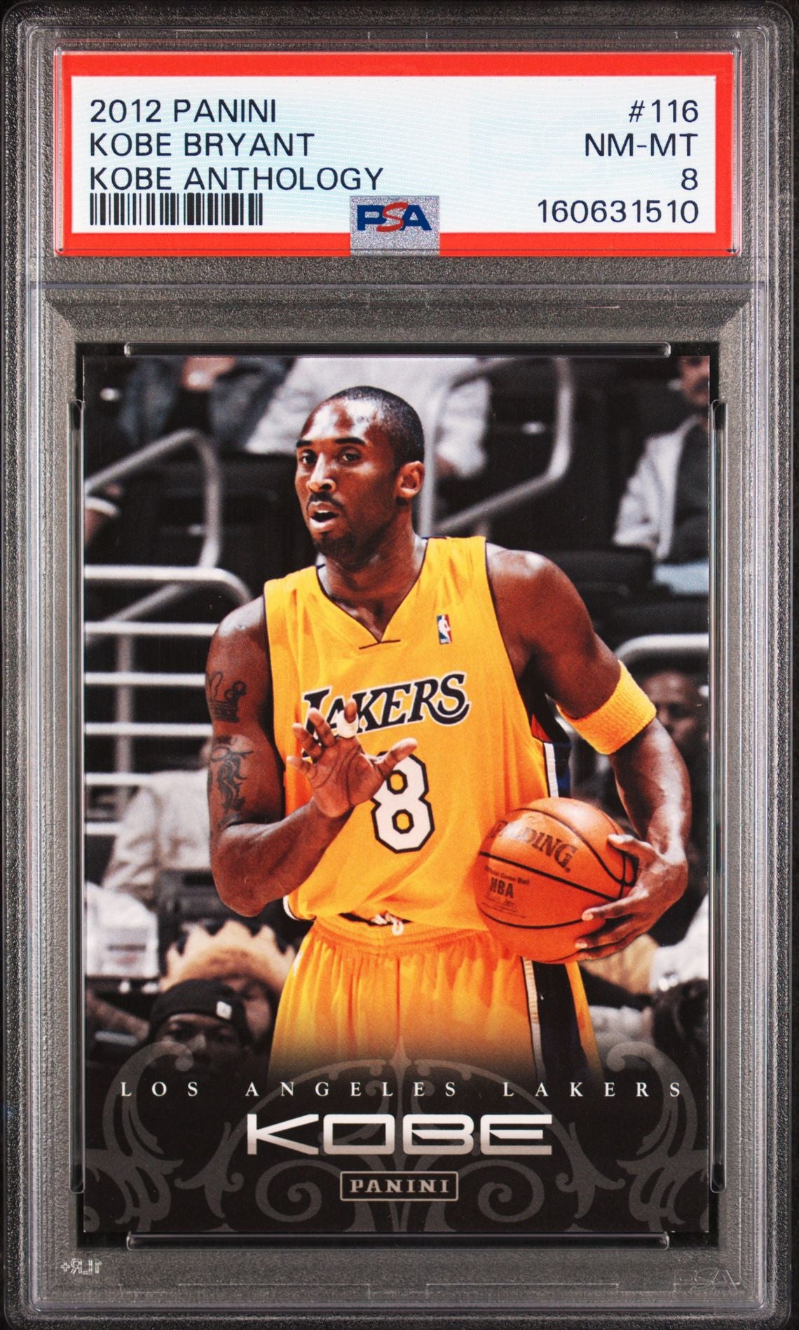 2012 Panini Kobe Bryant Kobe Anthology #116 PSA 8 NM-MT, cert 160631510