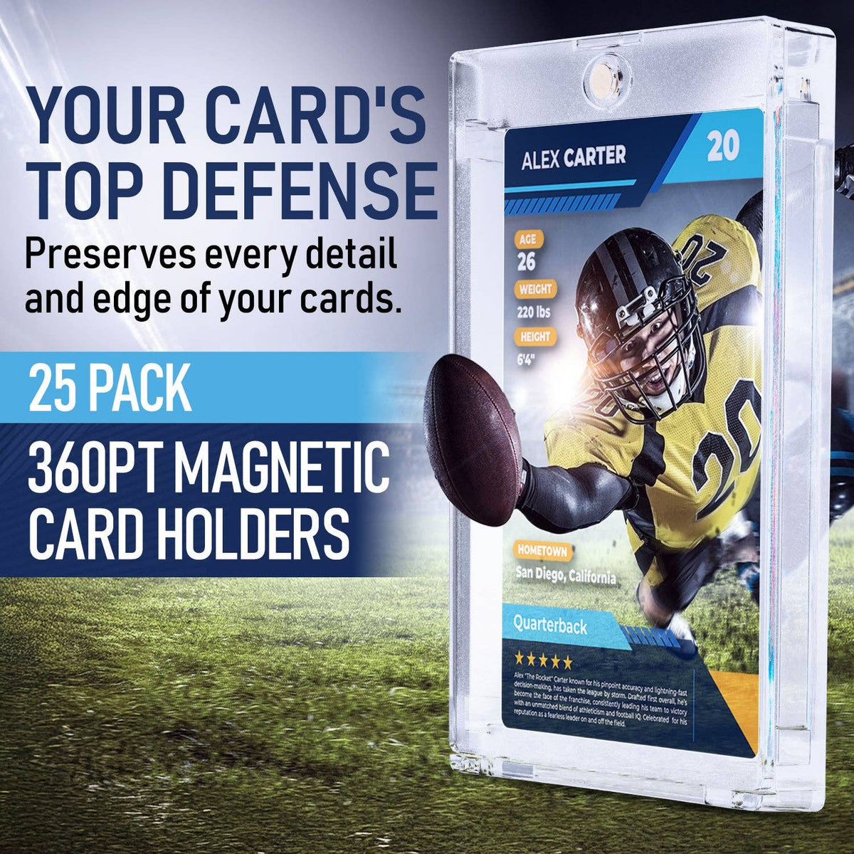 Invested Alliance Premium Magnetic Card Holders – 360pt, 25 Pack