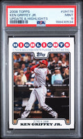 2008 Topps Update Ken Griffey Jr. PSA 9 slab