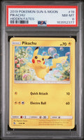 2019 Pokémon Sun & Moon Hidden Fates #19 Pikachu graded PSA 8 slab