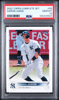 2022 Topps Complete Set #99 Aaron Judge PSA GEM MT 10 slab