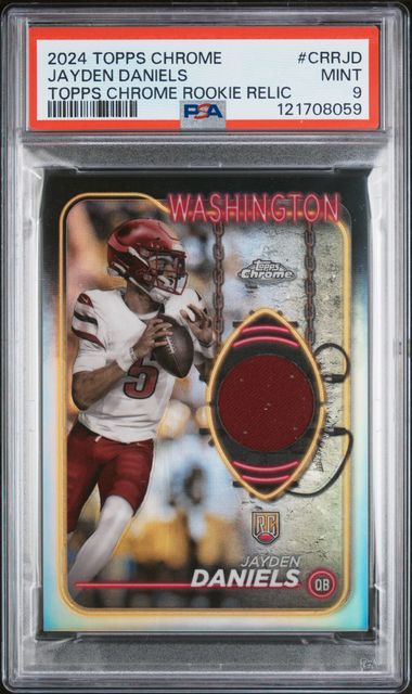 2024 Topps Chrome Jayden Daniels #CRRJD Rookie Relics PSA 9 Mint