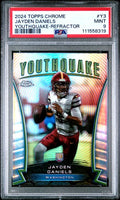 2024 Topps Chrome Jayden Daniels #Y3 Youthquake Refractor RC PSA 9 Mint