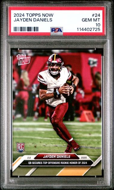 2024 Topps Now Jayden Daniels #24 RC PSA 10 Gem Mint