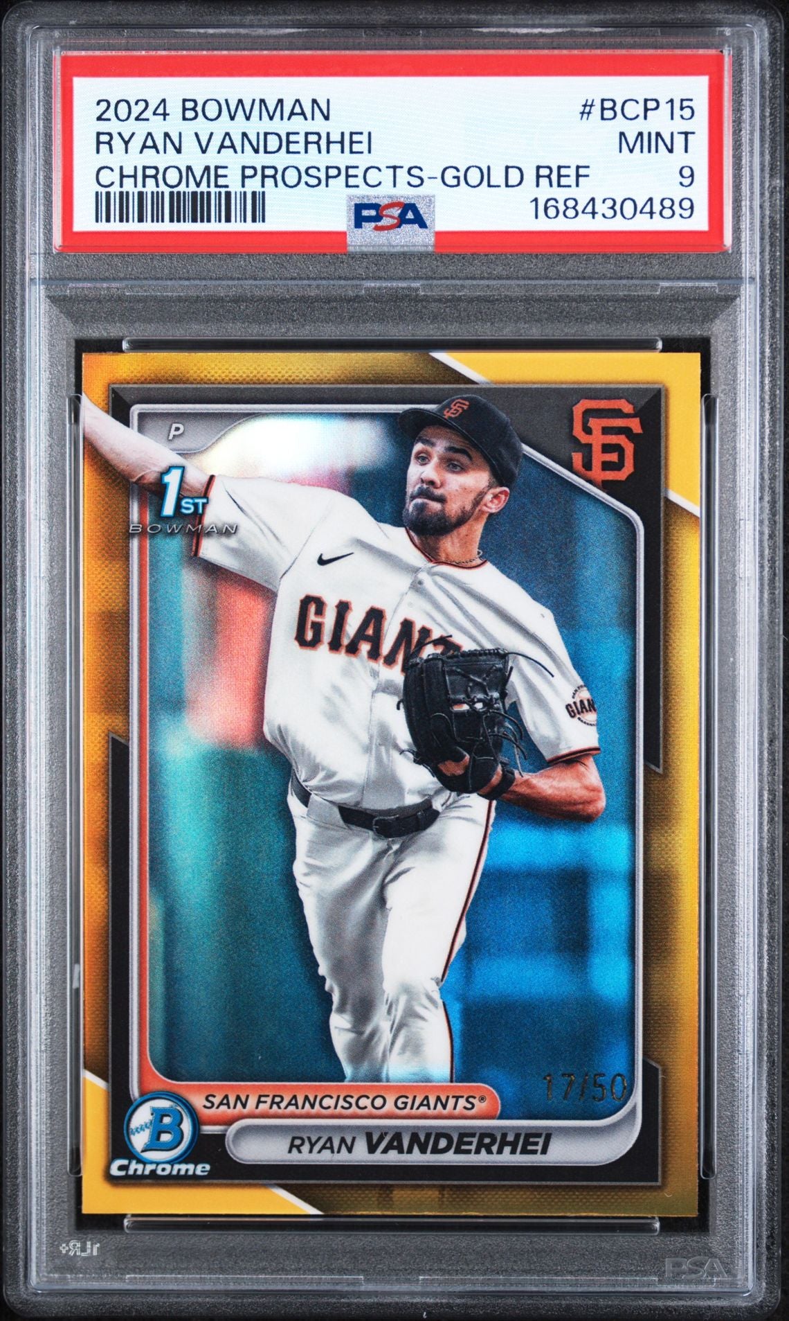 2025 Bowman Chrome Mega Box Charlie Condon Yellow Refractor /75 PSA 10 slab