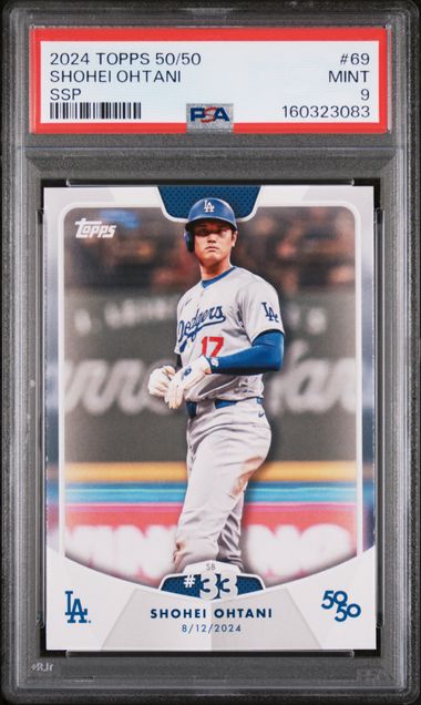 2024 Topps 50/50 #69 Shohei Ohtani Kanji SSP short print graded PSA 9 slab