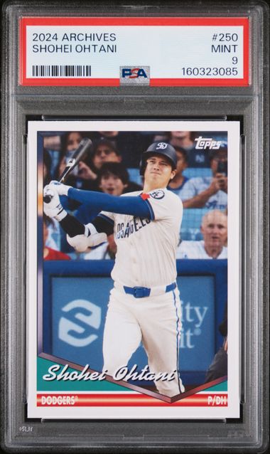 2024 Topps Archives #250 Shohei Ohtani graded PSA 9 slab
