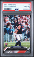 2024 Topps Now Caleb Williams PSA 10 slab