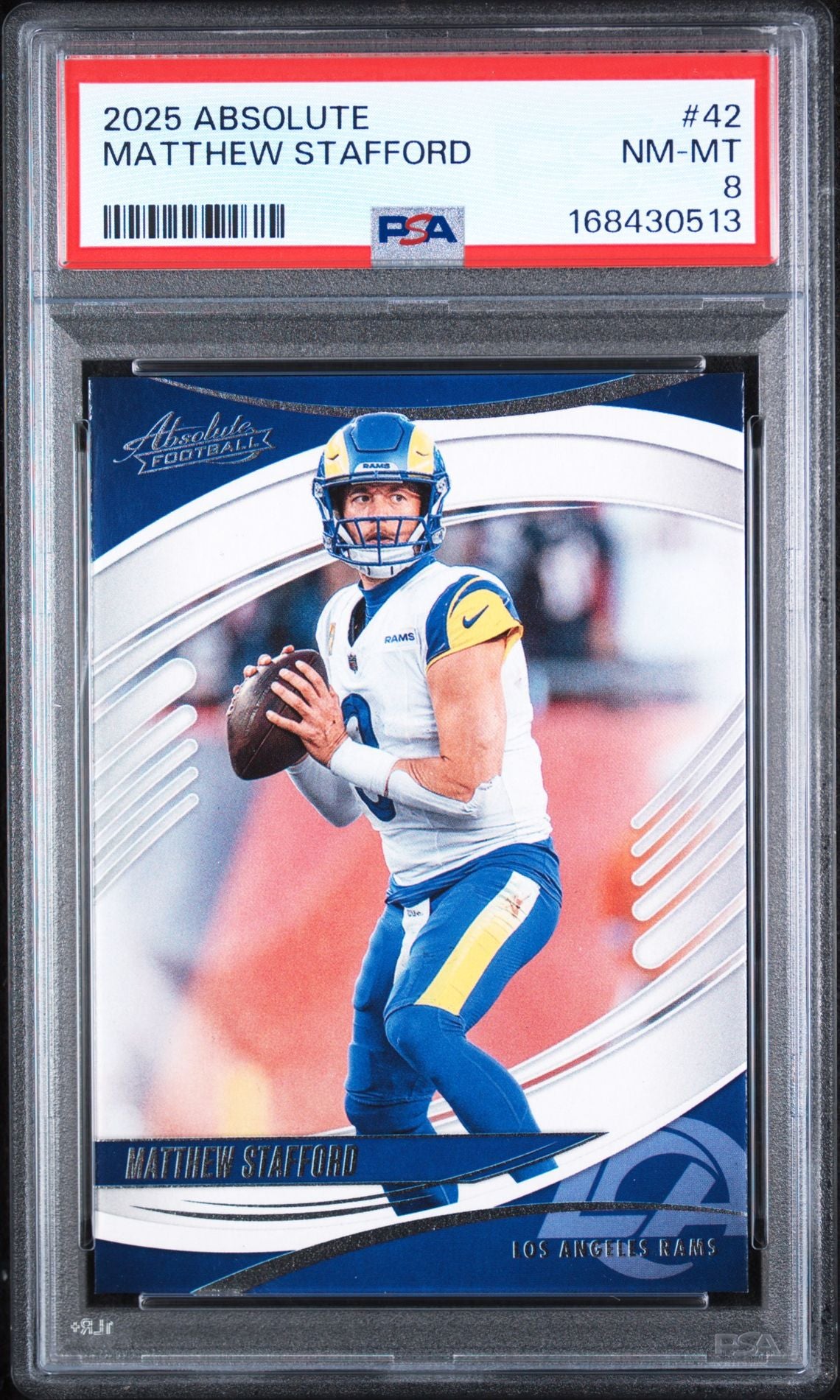 2025 Panini Absolute #42 Matthew Stafford PSA NM-MT 8 slab