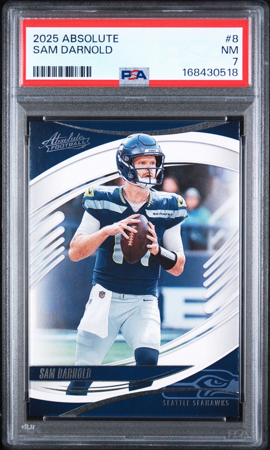 2025 Panini Absolute Sam Darnold PSA 7 slab