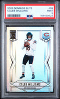 2025 Panini Donruss Elite Caleb Williams PSA 9 slab