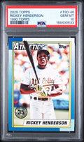 2025 Topps 1990 Topps Rickey Henderson PSA 10 slab