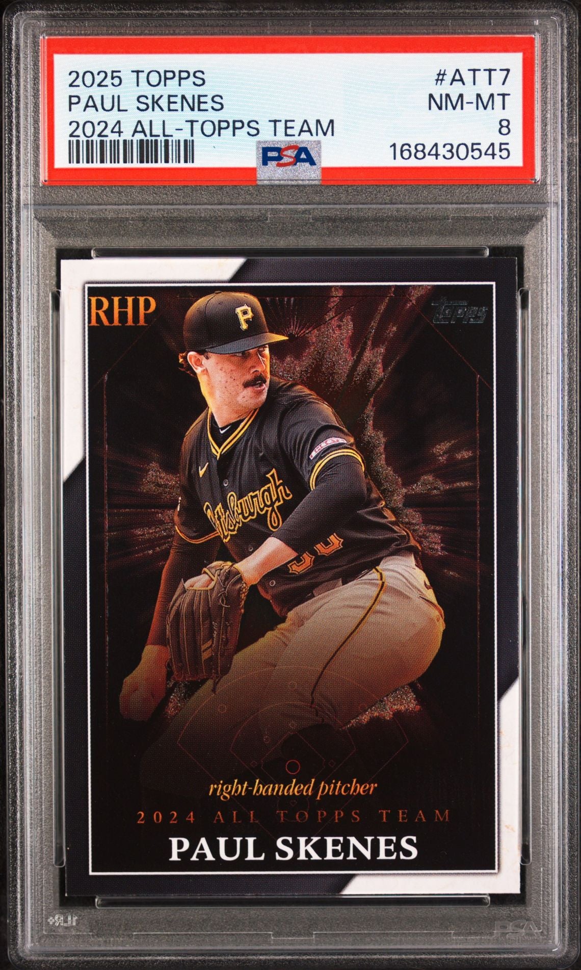 2025 Topps All-Topps Team Paul Skenes PSA 8 slab
