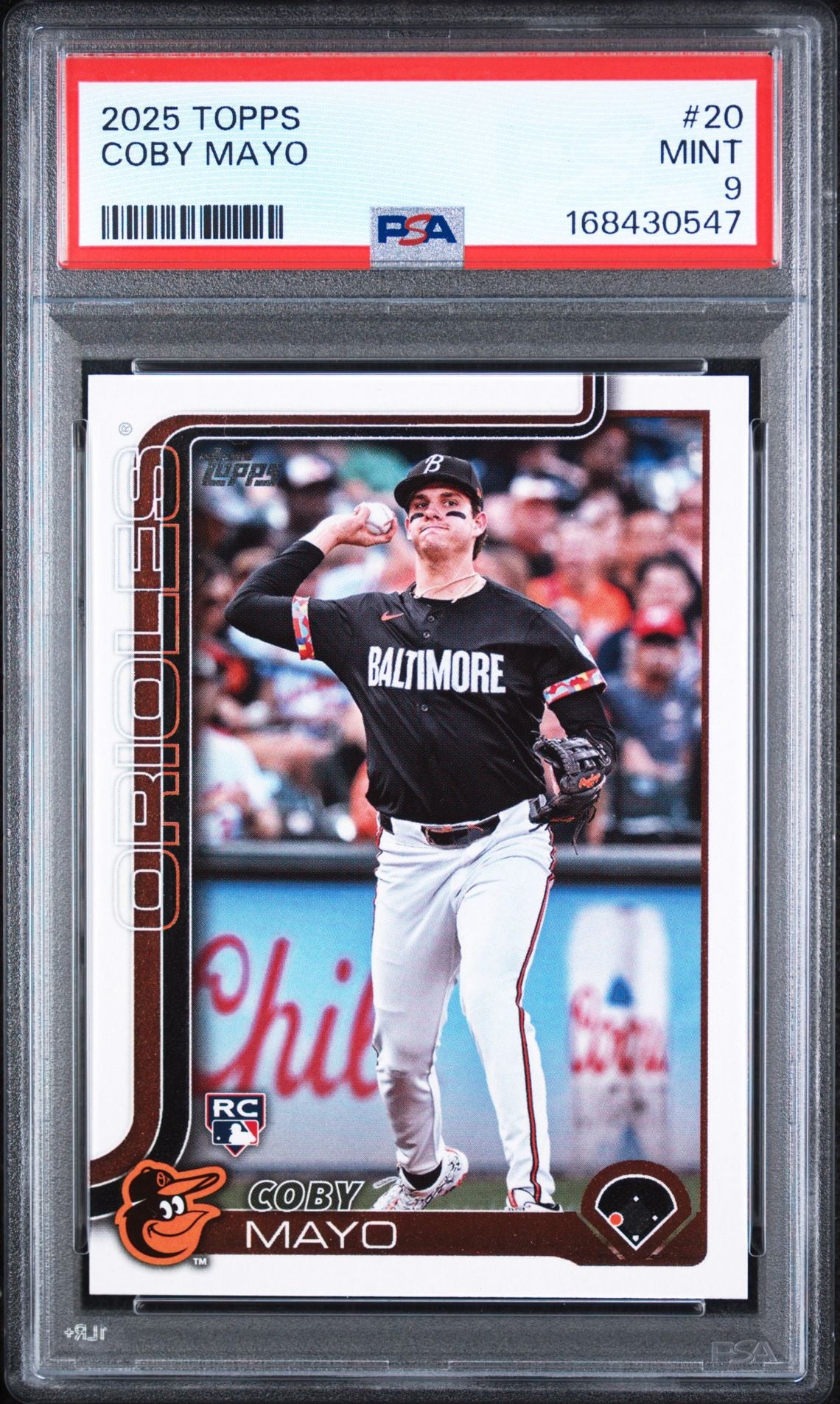 2025 Topps Coby Mayo PSA 9 slab