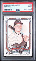 2025 Topps Allen & Ginter #104 Ben Rice RC PSA MINT 9 slab