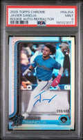 2025 Topps Chrome RA-JSA Javier Sanoja Rookie Auto Refractor 099/499 graded PSA 9 slab