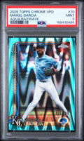 2025 Topps Chrome Update Maikel Garcia #70 Aqua RayWave PSA 9 slab