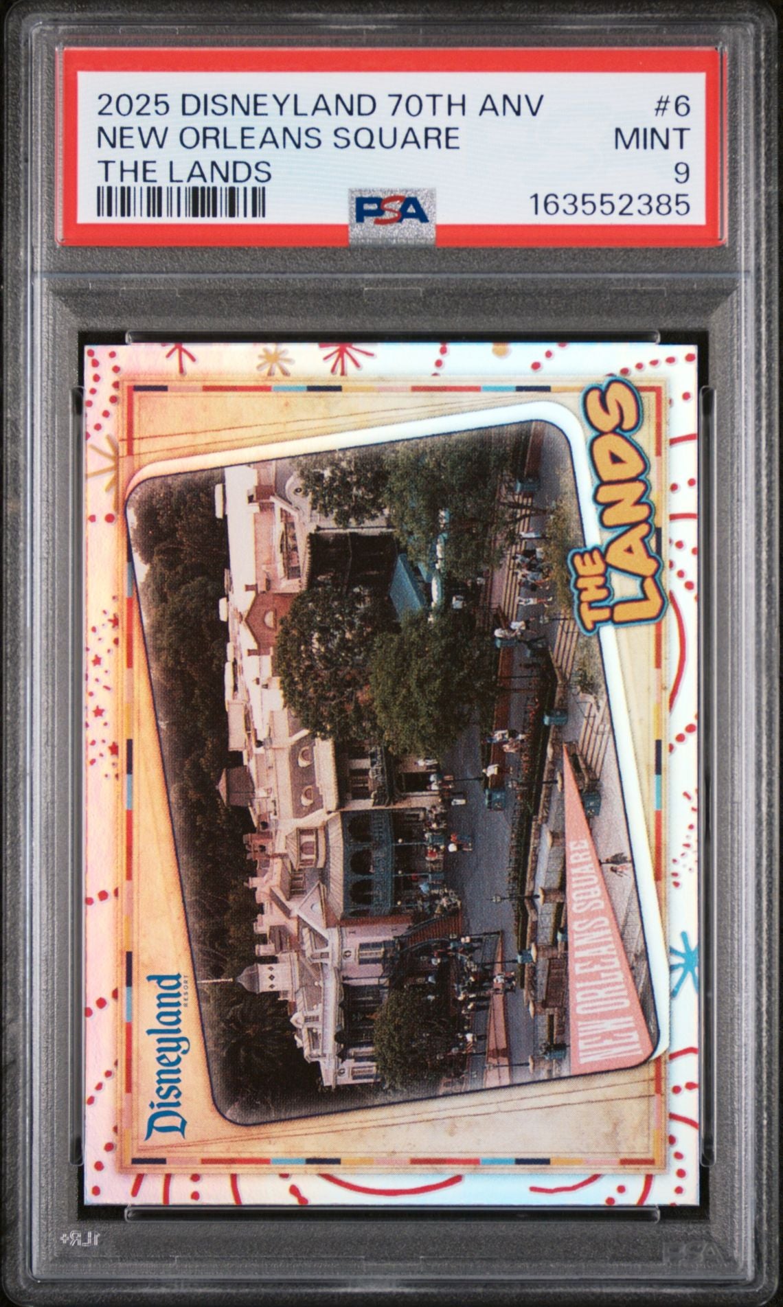 2025 Topps Disneyland 70th Anniversary New Orleans Square MS-6 graded PSA 9 slab