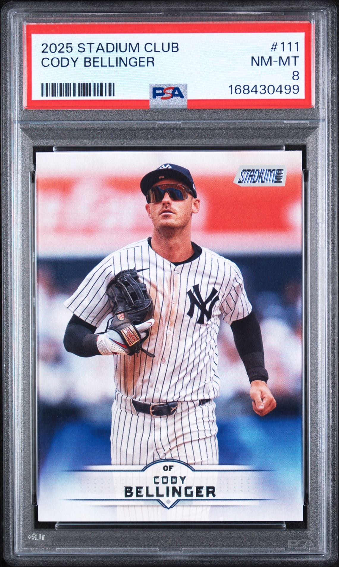 2025 Topps Stadium Club #111 Cody Bellinger PSA NM-MT 8 slab