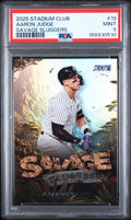 2025 Topps Stadium Club Savage Sluggers #19 Aaron Judge PSA MINT 9 slab