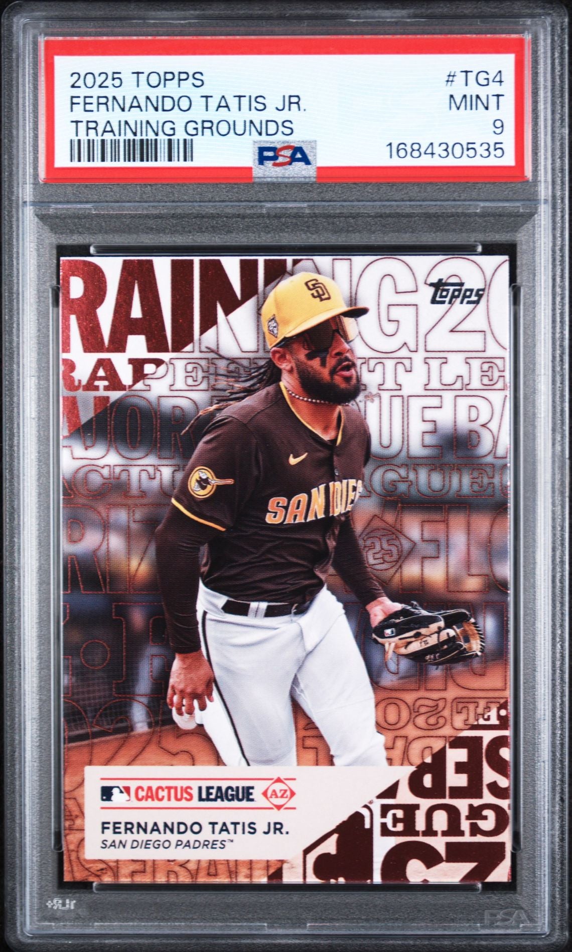 2025 Topps Training Grounds Fernando Tatis Jr. PSA 9 slab