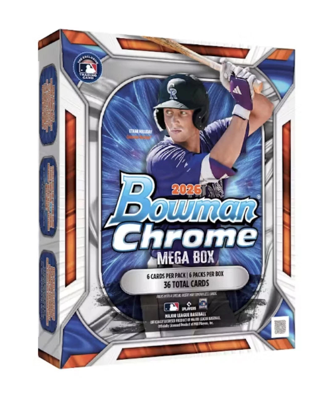 Front of 2026 Bowman Chrome Baseball Mega Box