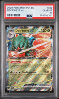 PSA 10 Decidueye ex #012 from the 2026 Pokémon Japanese Mega Evolution set