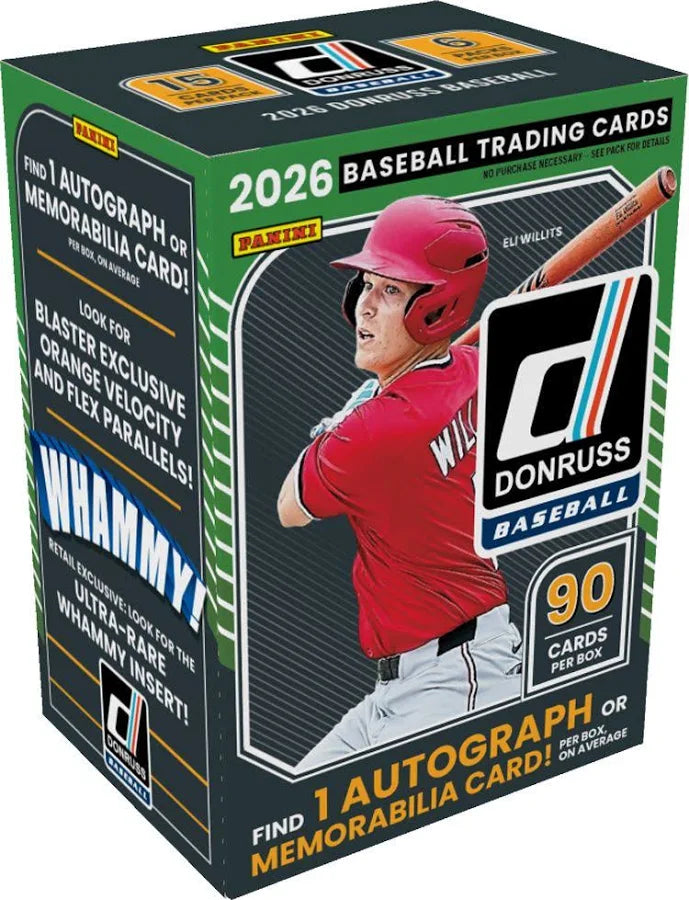 2026 Panini Donruss Baseball Blaster Box with 90 cards per box