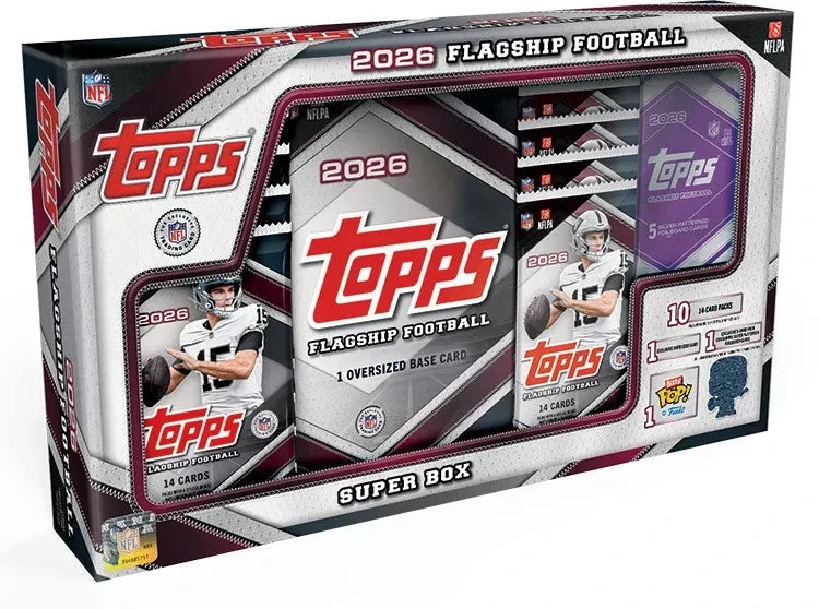 2026 Topps Flagship Football Super Box packaging