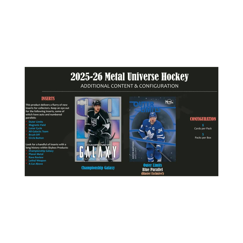 2025-26 Upper Deck Metal Universe Hockey 30ct. Blaster Box
