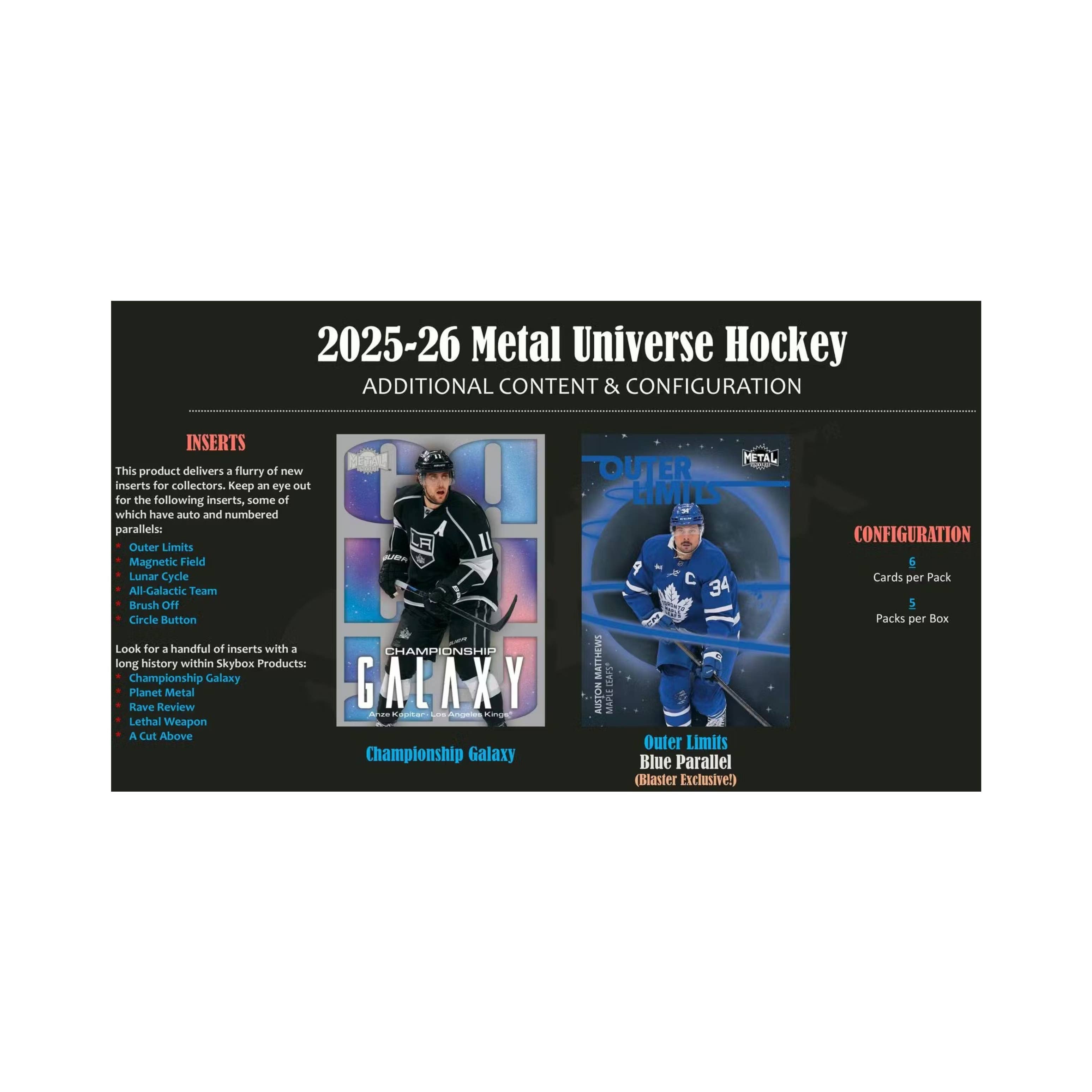 2025-26 Upper Deck Metal Universe Hockey 30ct. Blaster Box