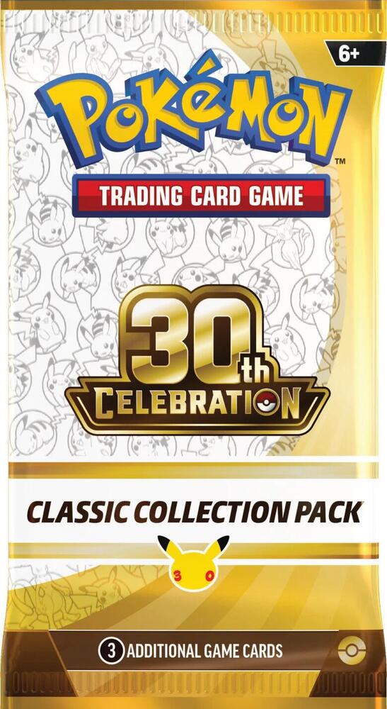Pokémon TCG 30th Celebration Classic Collection Pack, 3 additional game cards