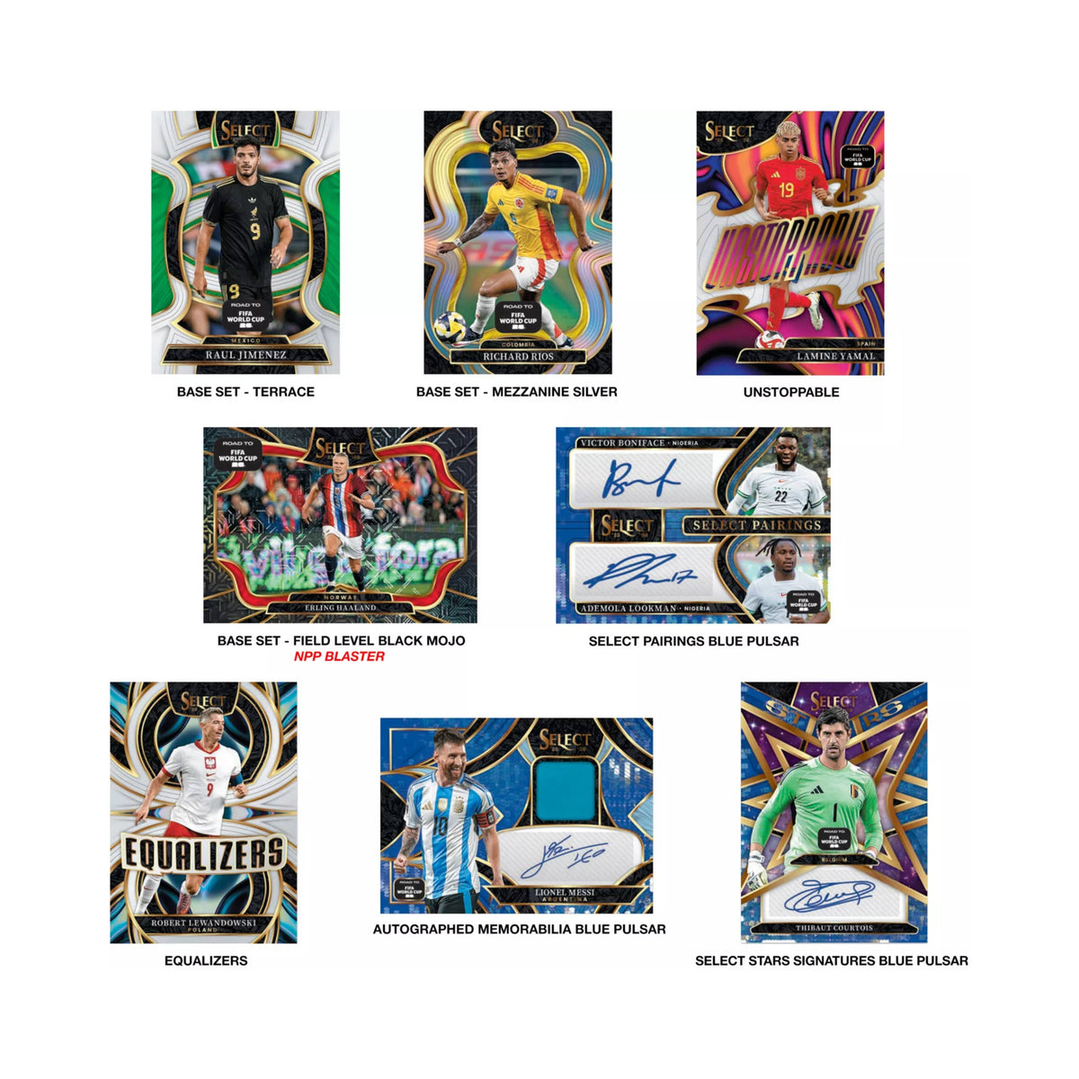 2025-26 Panini Select Road to World Cup Soccer 60-Card Mega Box