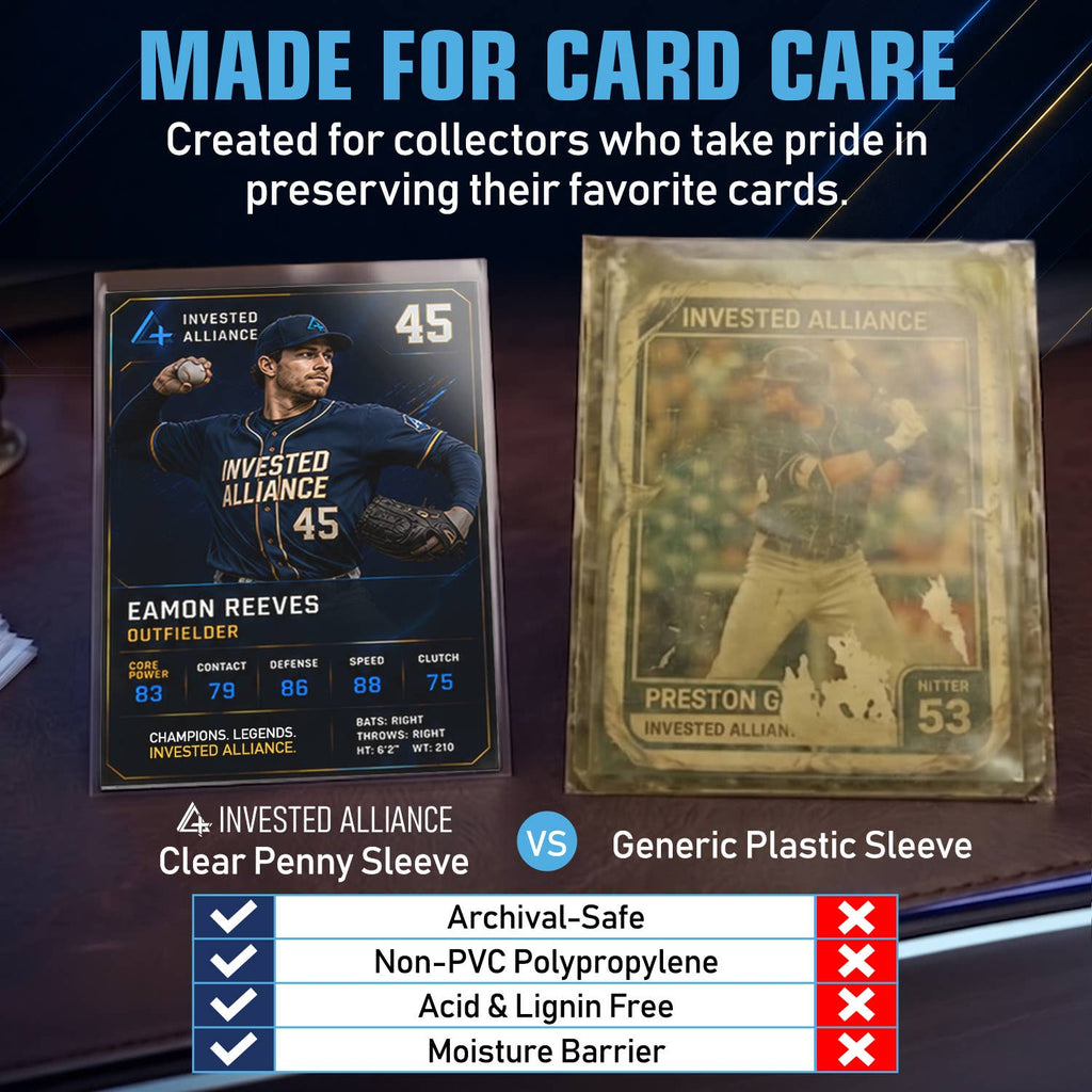 Invested Alliance Penny Card Sleeves – 100pt, 100 Count