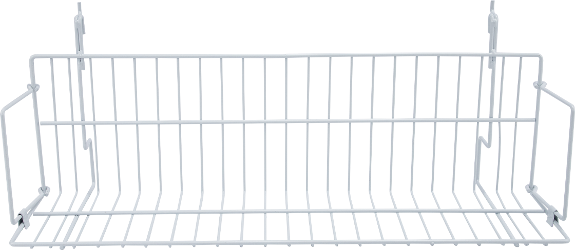 24" x  6" x  6.5" Media Grid Shelf for Slatwall & Wire Grid