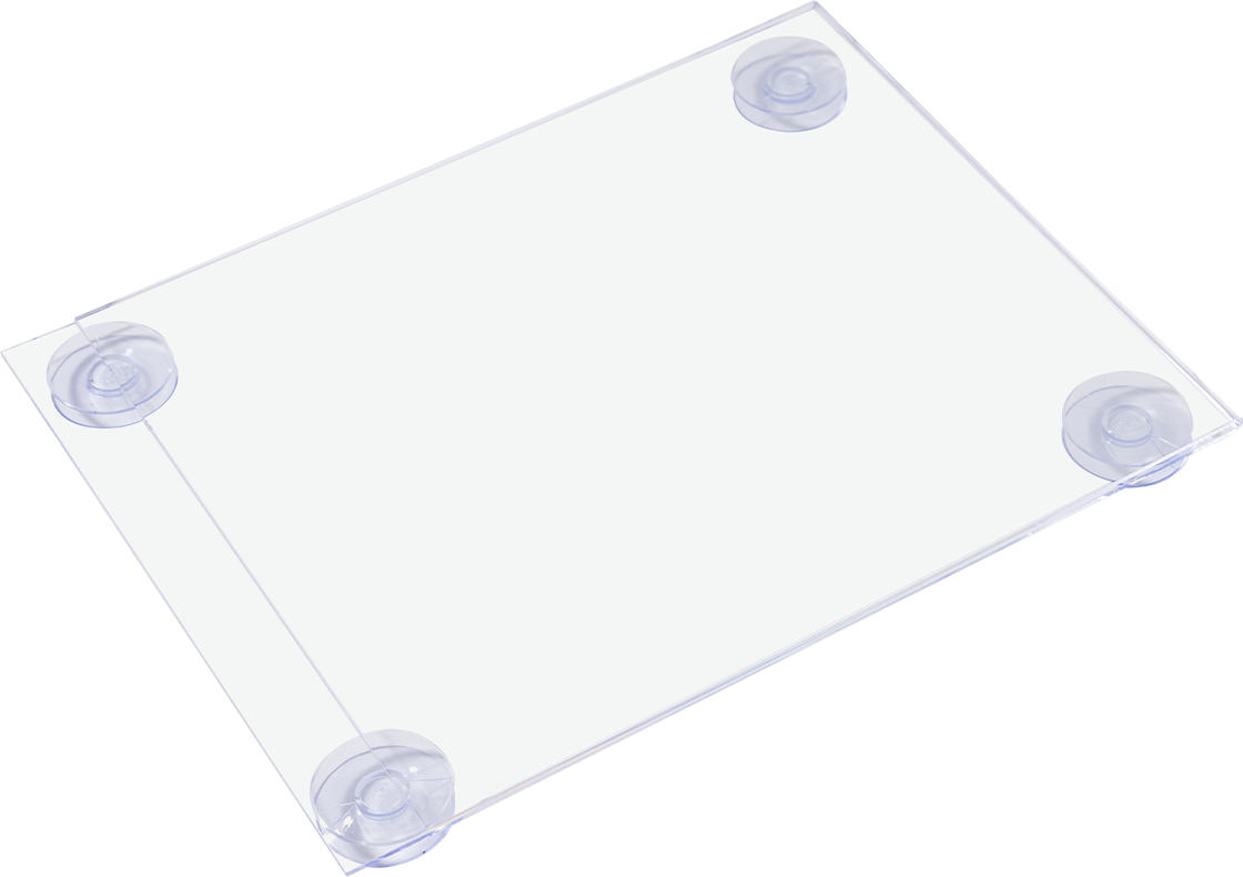 8 ½" X 11" Window Sign Holder With Suction Cups