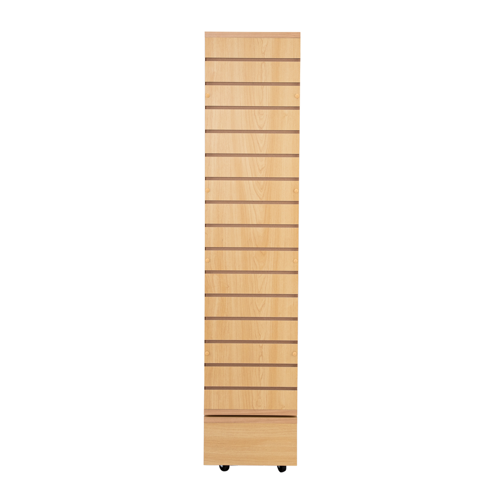Maple Rotating Slatwall Tower - 12"L x 12"W x 54"H