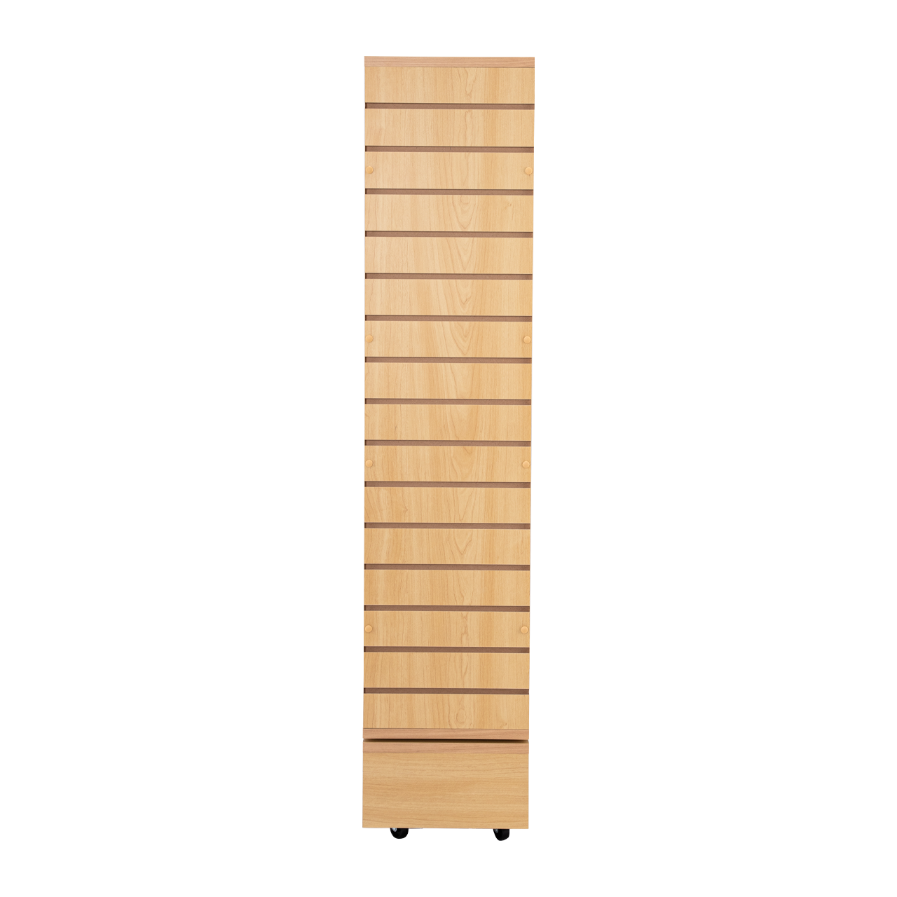 Maple Rotating Slatwall Tower - 12"L x 12"W x 54"H