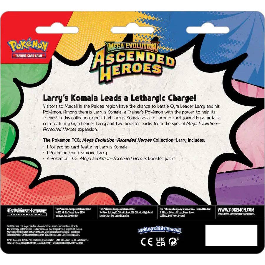 Pokémon Mega Evolution Ascended Heroes Collection Blister Larry