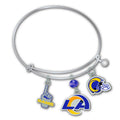 NFL Los Angeles Rams 3 Charm Bracelet