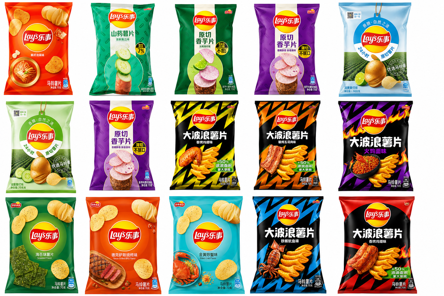 China Lay's/Cheetos/Doritos variety Pack! 10 Flavors 6 each