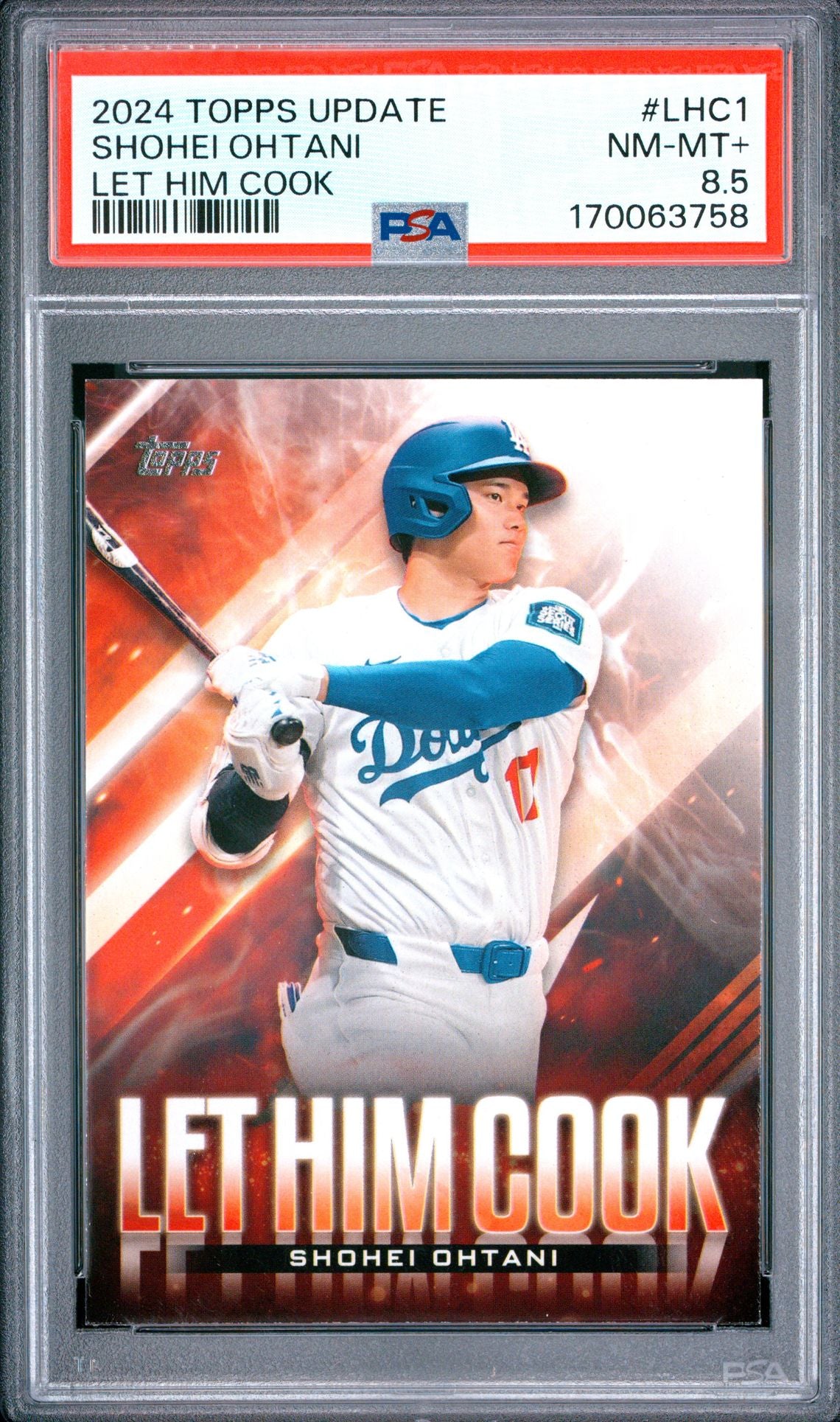 Shohei Ohtani Let Him Cook LHC1 PSA 8.5 cert 170063758