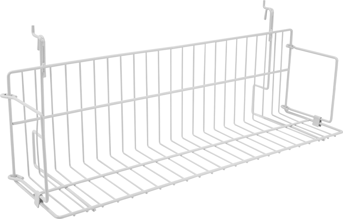 24" x  6" x  6.5" Media Grid Shelf for Slatwall & Wire Grid