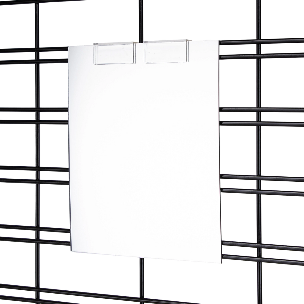 8" X 10" Acrylic Mirror For Slatwall Or Wire Grid