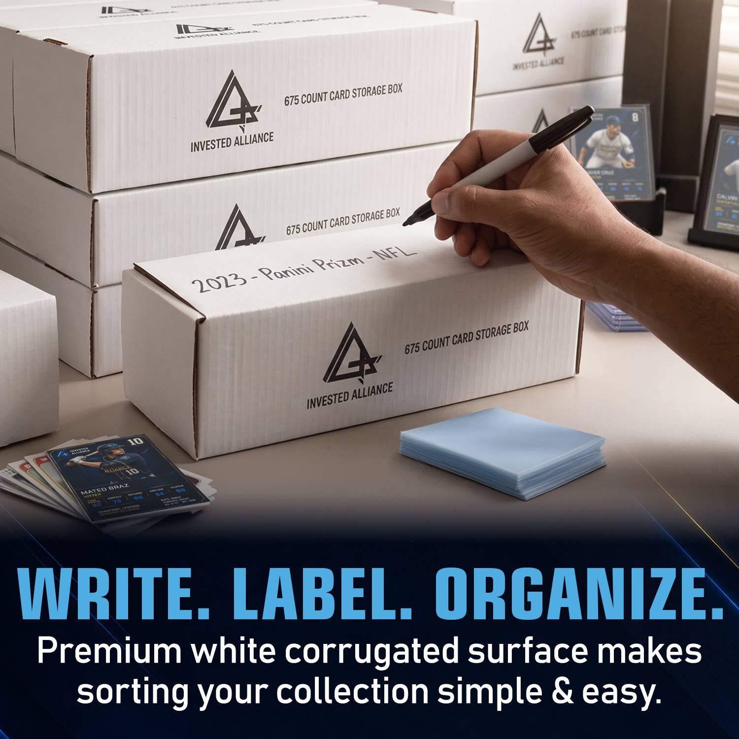 Premium Cardboard Storage Boxes - 20 Pack